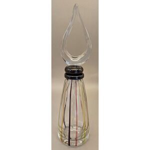 Vintage 12" Perfume  Bottle By Chip Scarborough. Tear Shapped Stopper 2 Piece